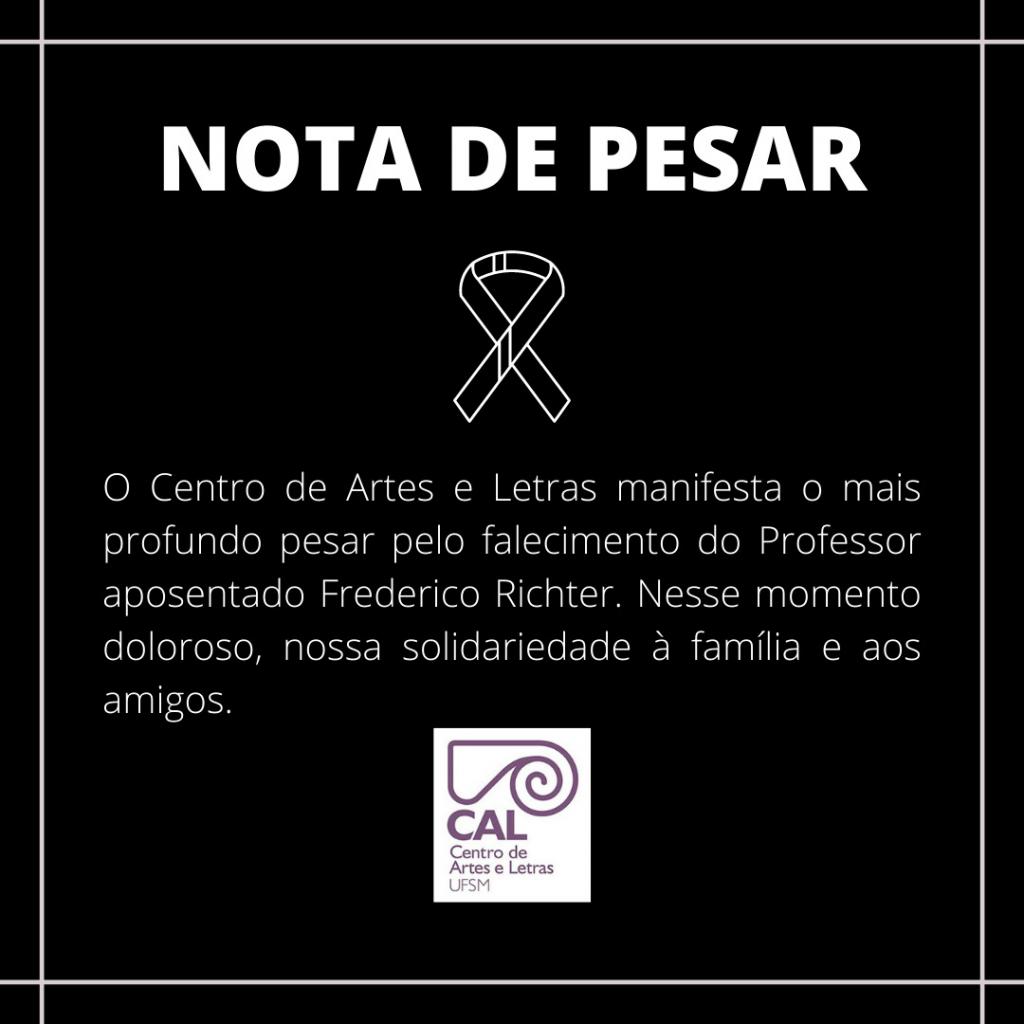 Nota de Falecimento Frederico Richter
