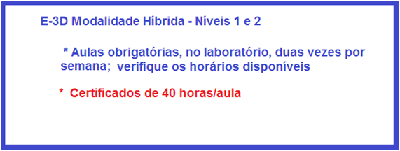 Cartaz informando que as aulas obrigatórias ocorrem no laboratório duas vezes por semana