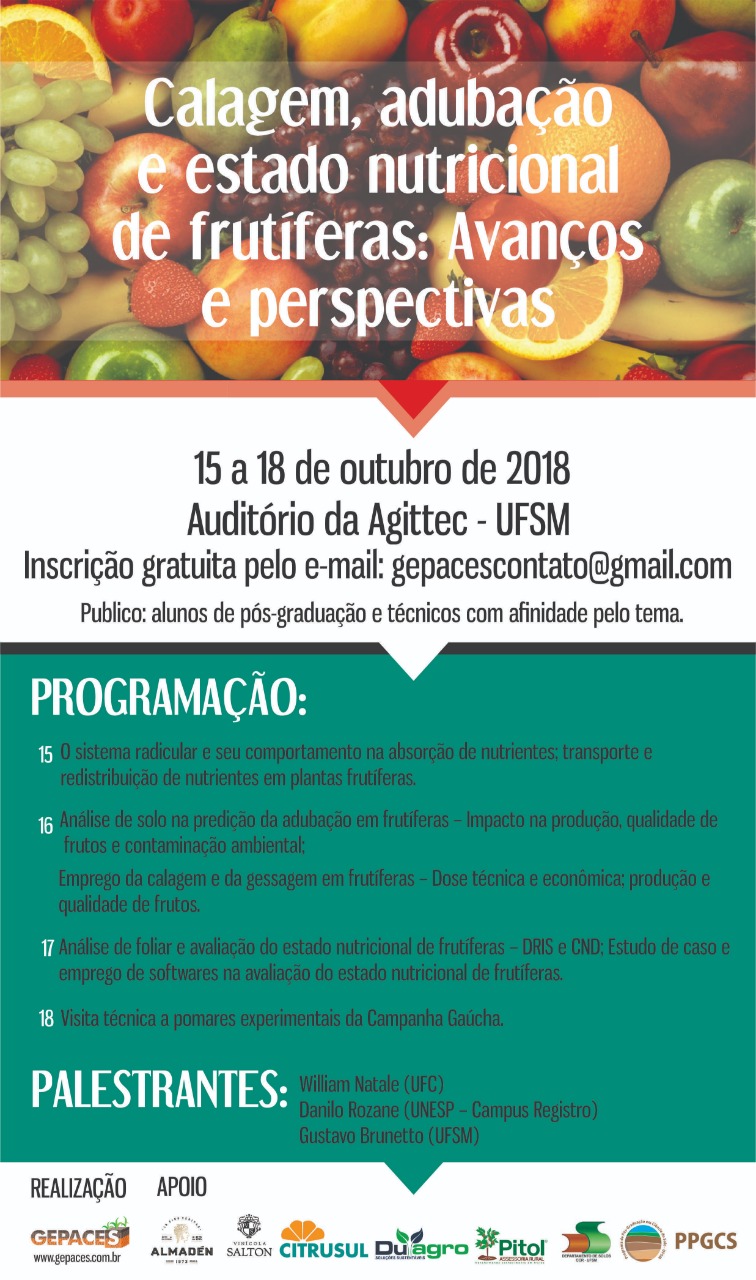 Cartaz com informações sobre o evento