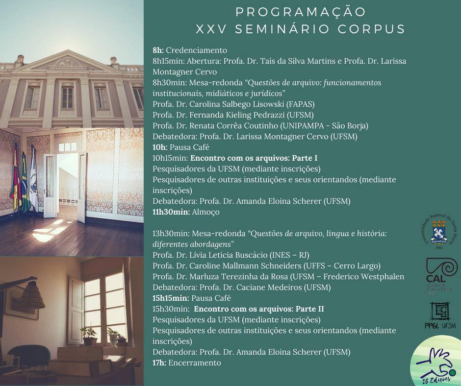 Cartaz com a programação do evento 