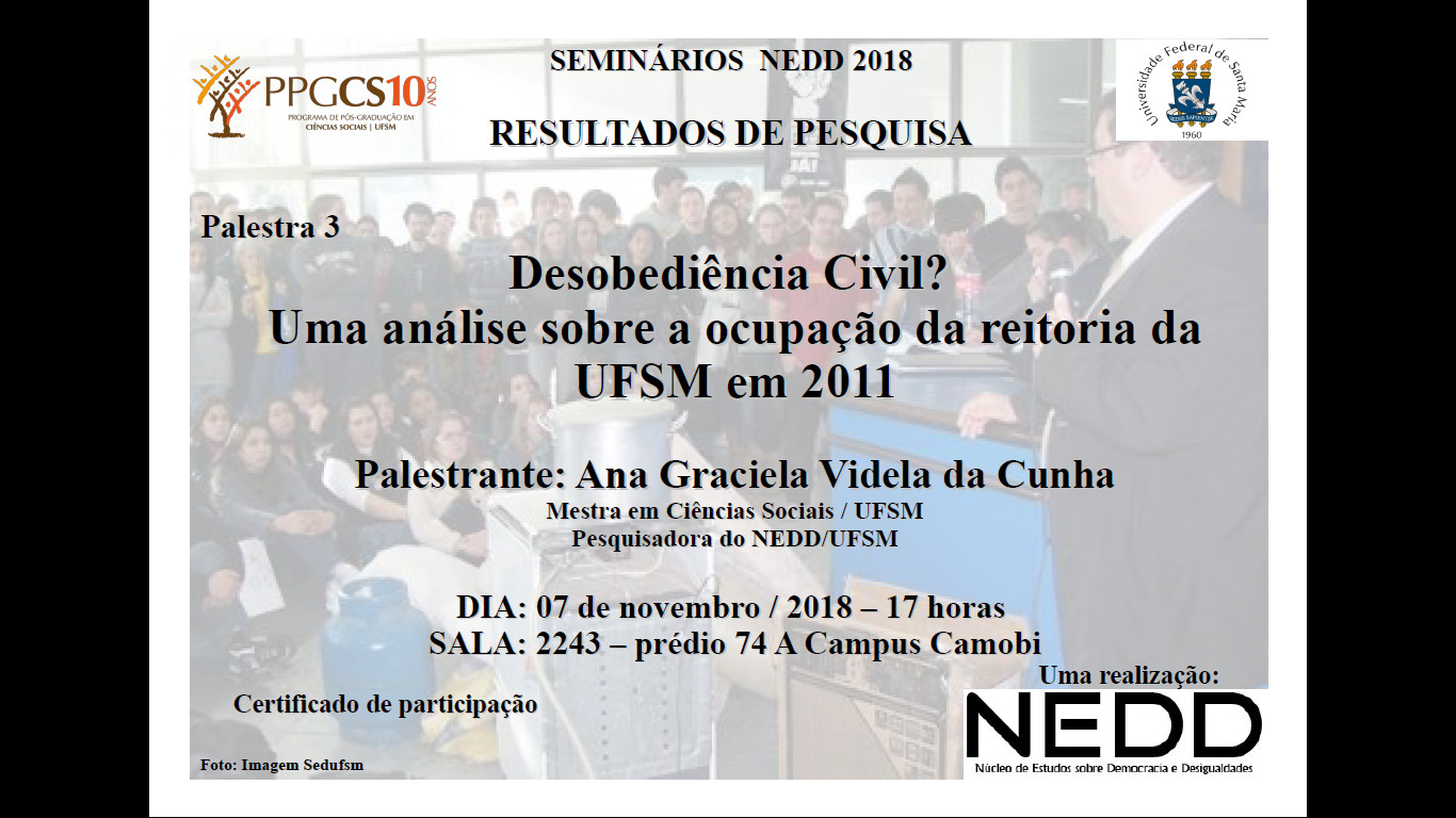 Arte com informações sobre o evento sobre uma foto de palestra