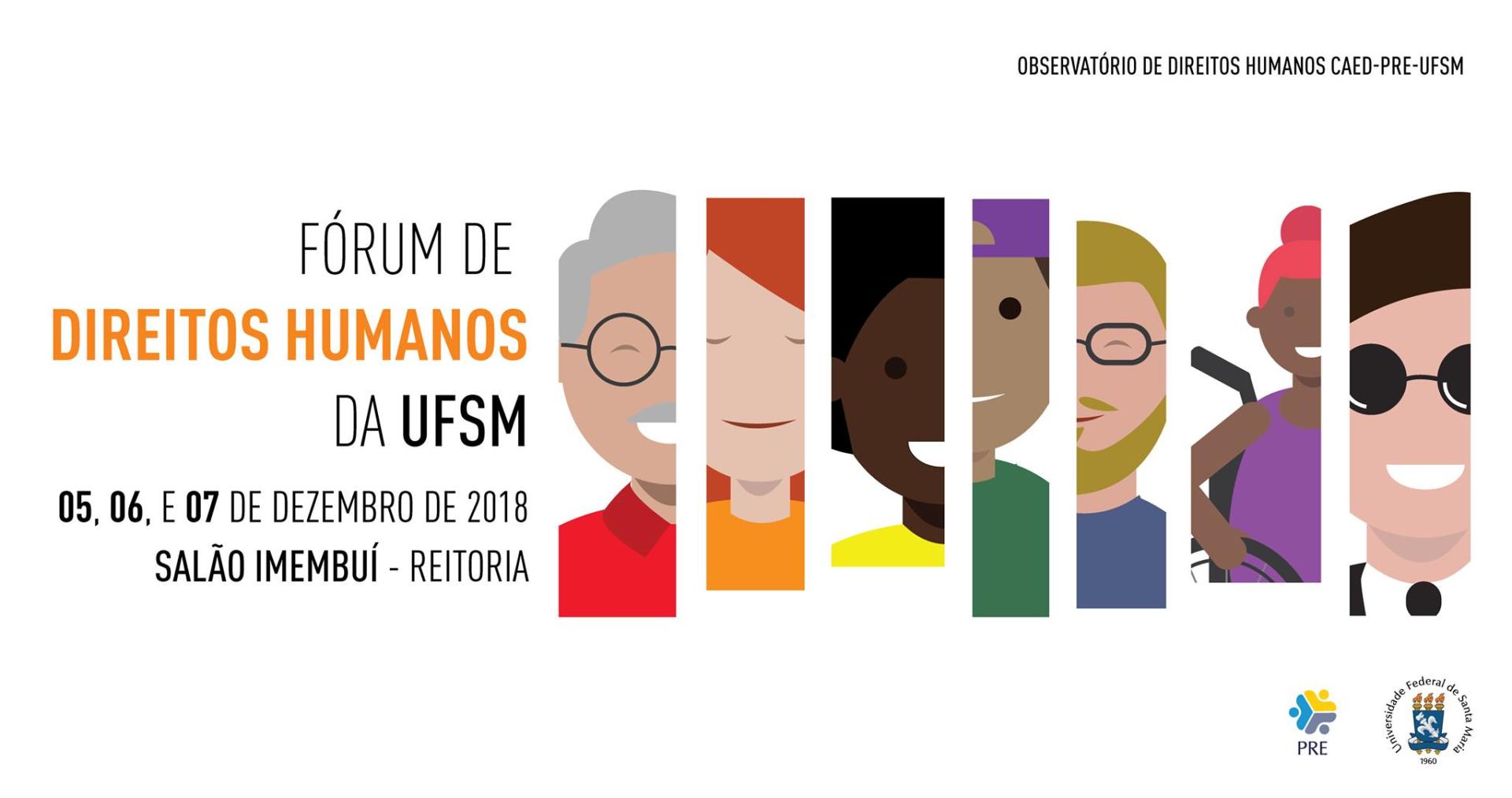 Peça de divulgação do Fórum de Direitos Humanos