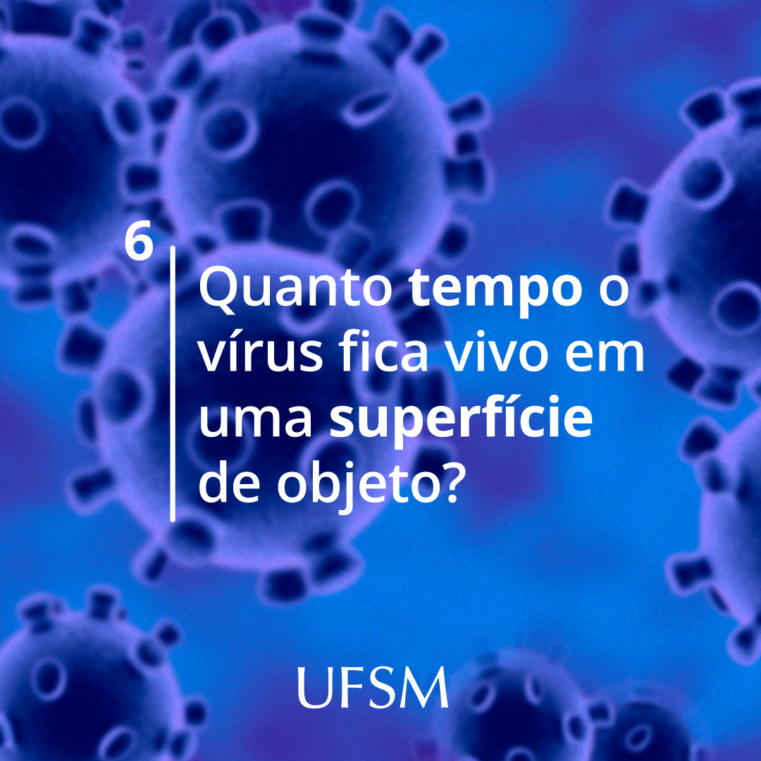 POst Quanto tempo o vírus fica vivo em uma superfície
